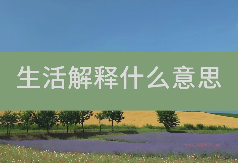 生活解释什么意思