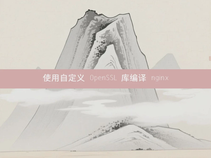 使用自定义 OpenSSL 库编译 nginx