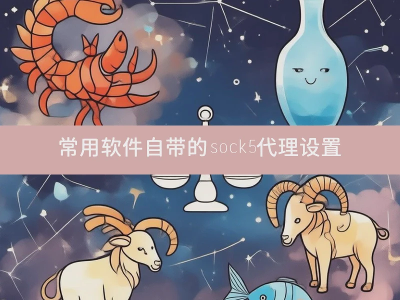 常用软件自带的sock5代理设置