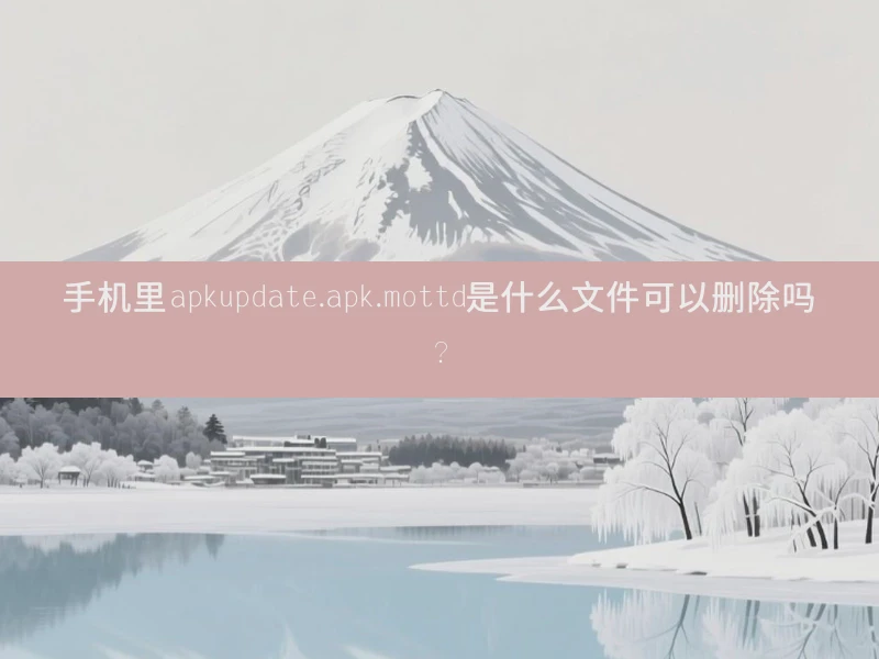 手机里apkupdate.apk.mottd是什么文件可以删除吗？