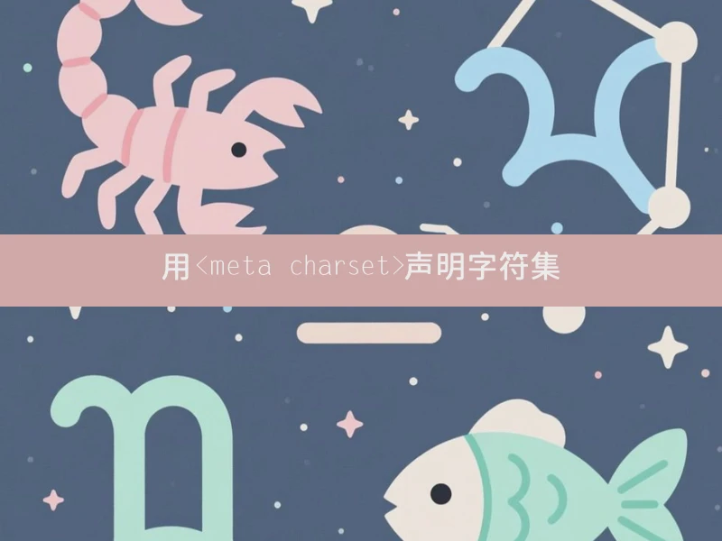 用<meta charset>声明字符集