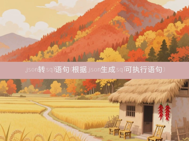 json转sql语句(根据json生成sql可执行语句)