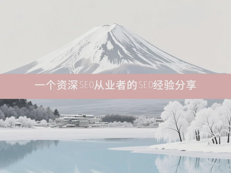 一个资深SEO从业者的SEO经验分享
