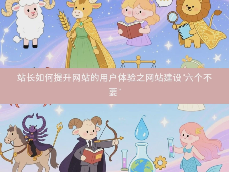 站长如何提升网站的用户体验之网站建设“六个不要”