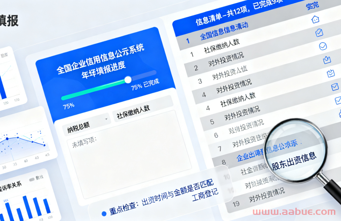 企业年报填报的细节